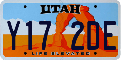 UT license plate Y172DE