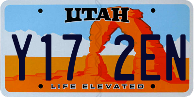 UT license plate Y172EN