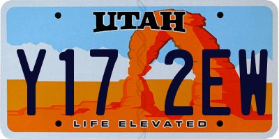 UT license plate Y172EW