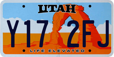 UT license plate Y172FJ