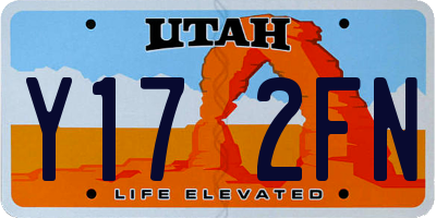 UT license plate Y172FN