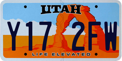 UT license plate Y172FW