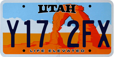 UT license plate Y172FX