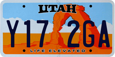 UT license plate Y172GA