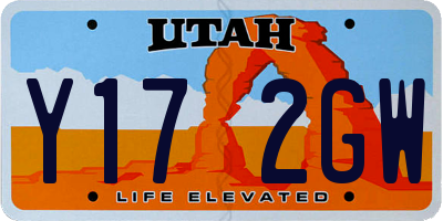 UT license plate Y172GW