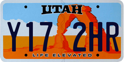 UT license plate Y172HR