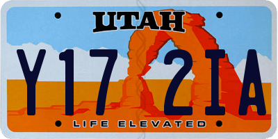 UT license plate Y172IA