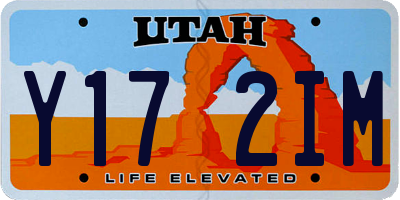 UT license plate Y172IM