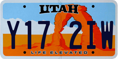 UT license plate Y172IW