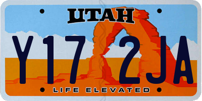 UT license plate Y172JA