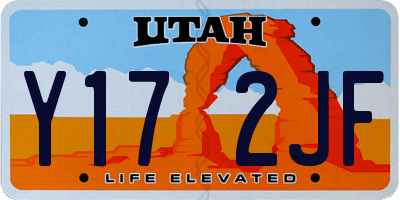 UT license plate Y172JF