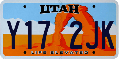 UT license plate Y172JK
