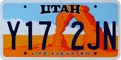 UT license plate Y172JN