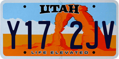UT license plate Y172JV