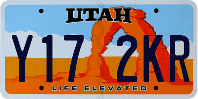 UT license plate Y172KR