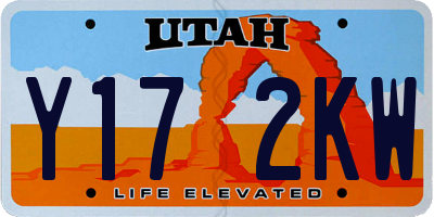 UT license plate Y172KW