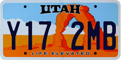 UT license plate Y172MB