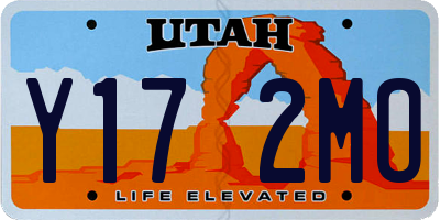 UT license plate Y172MO