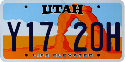 UT license plate Y172OH