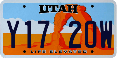 UT license plate Y172OW