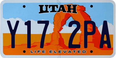 UT license plate Y172PA