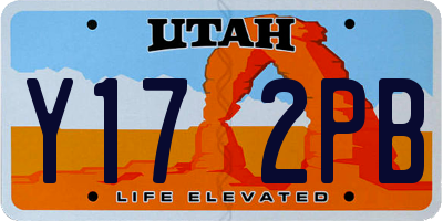 UT license plate Y172PB