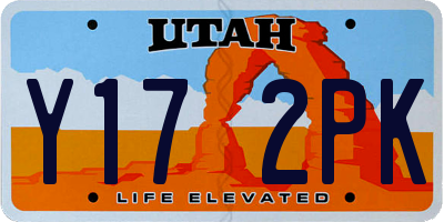 UT license plate Y172PK