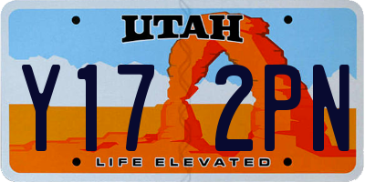 UT license plate Y172PN