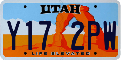 UT license plate Y172PW