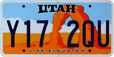 UT license plate Y172QU