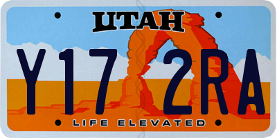 UT license plate Y172RA