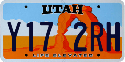 UT license plate Y172RH
