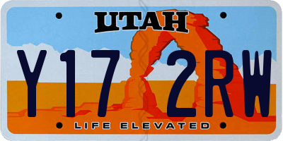 UT license plate Y172RW