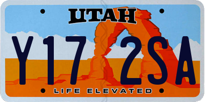 UT license plate Y172SA