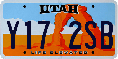 UT license plate Y172SB