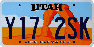 UT license plate Y172SK