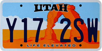 UT license plate Y172SW