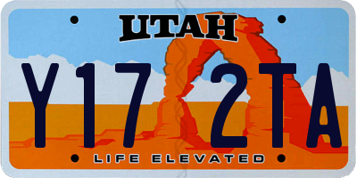 UT license plate Y172TA