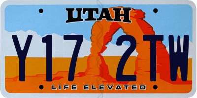 UT license plate Y172TW