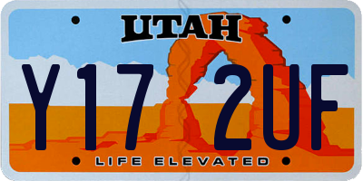 UT license plate Y172UF