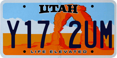 UT license plate Y172UM