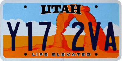 UT license plate Y172VA