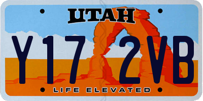 UT license plate Y172VB