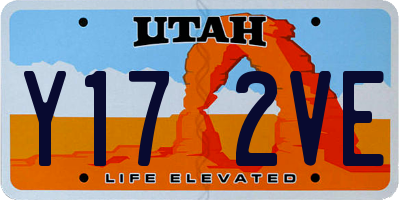 UT license plate Y172VE
