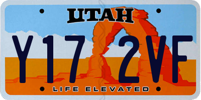 UT license plate Y172VF