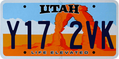 UT license plate Y172VK