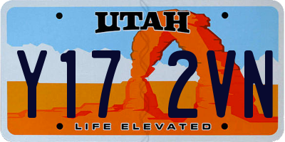 UT license plate Y172VN