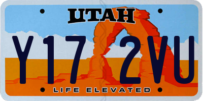 UT license plate Y172VU