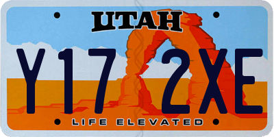 UT license plate Y172XE