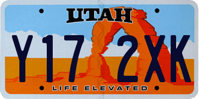 UT license plate Y172XK